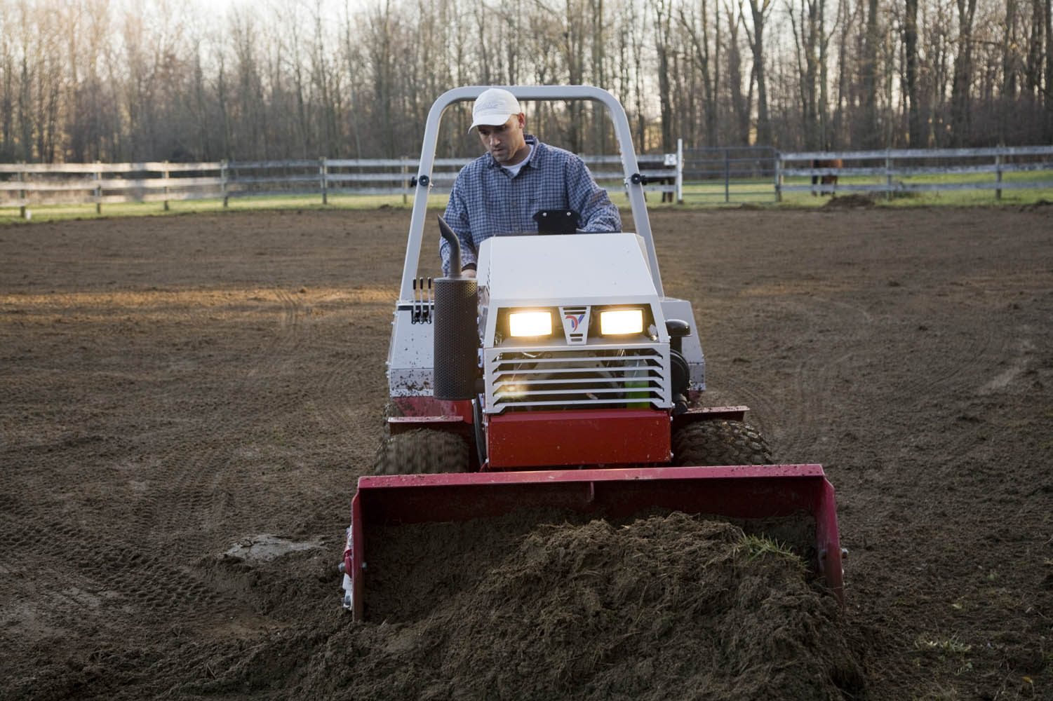 Ventrac Slip Scoop attachment and tractor