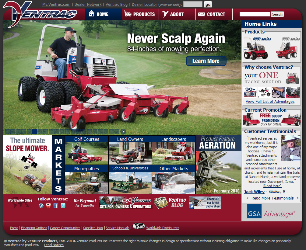 New Ventrac Website