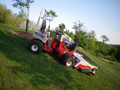 Ventrac slope mowing