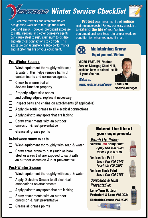 Winter Checklist