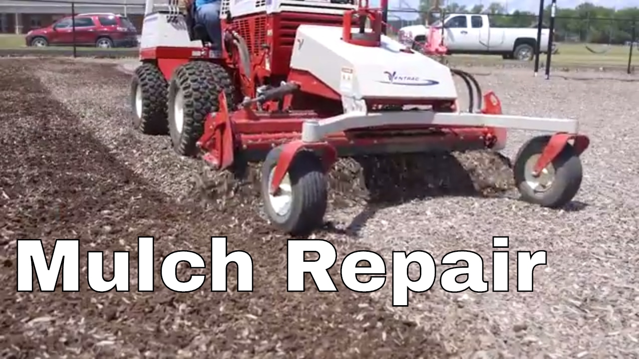 Repair Playground Mulch with Ventrac Power Rake